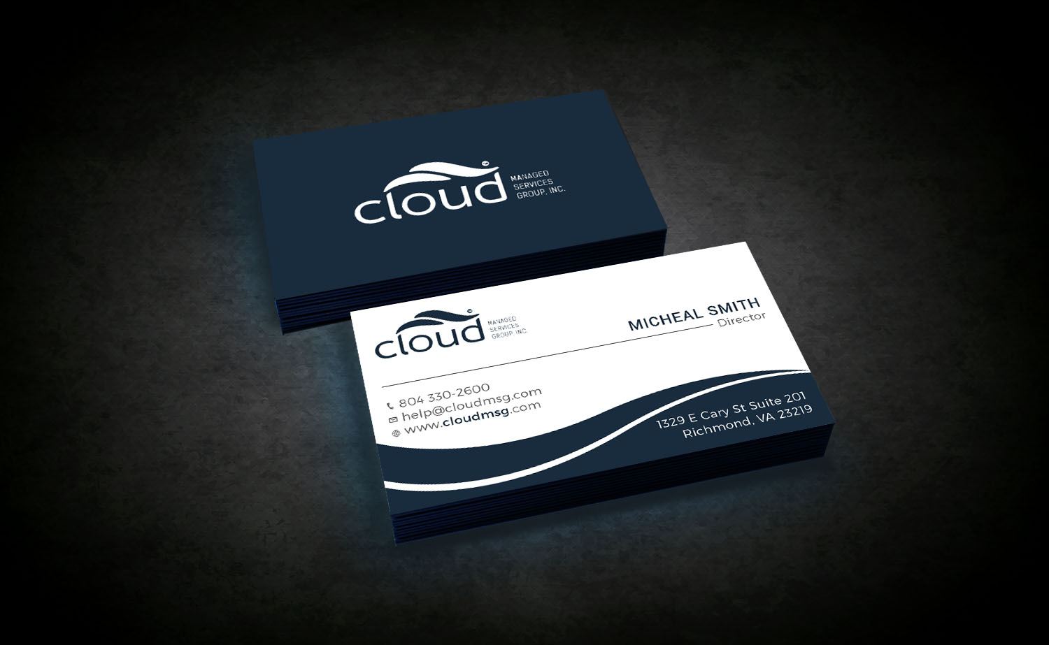 Design de Carte de Visite par Tripti Ranjan Gain pour Cloud Managed Services Group | Design #22144842