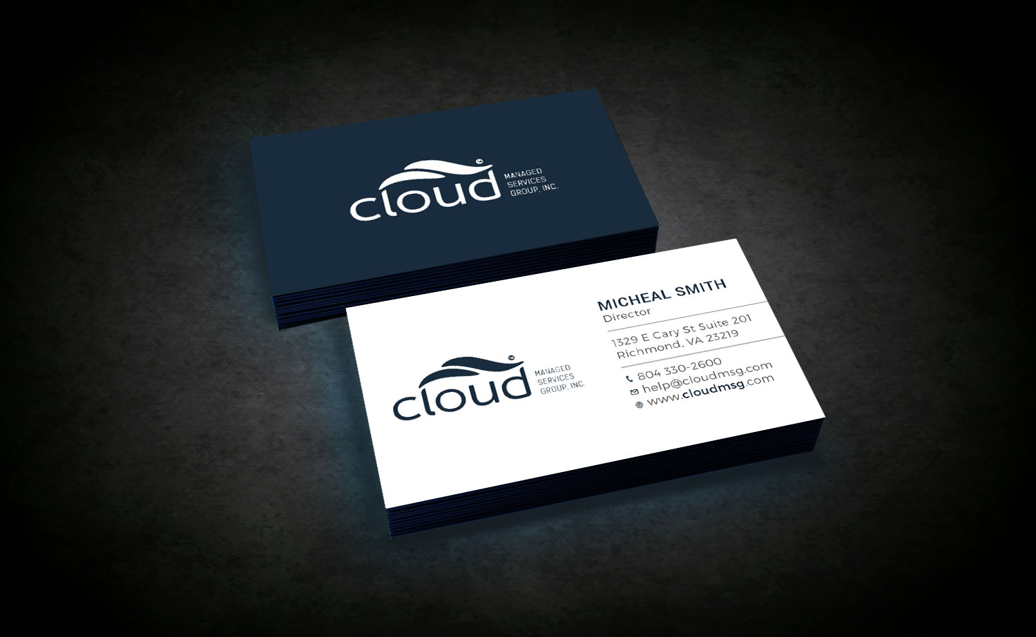 Business Card Design by Tripti Ranjan Gain for Cloud Managed Services Group | Design #22144844