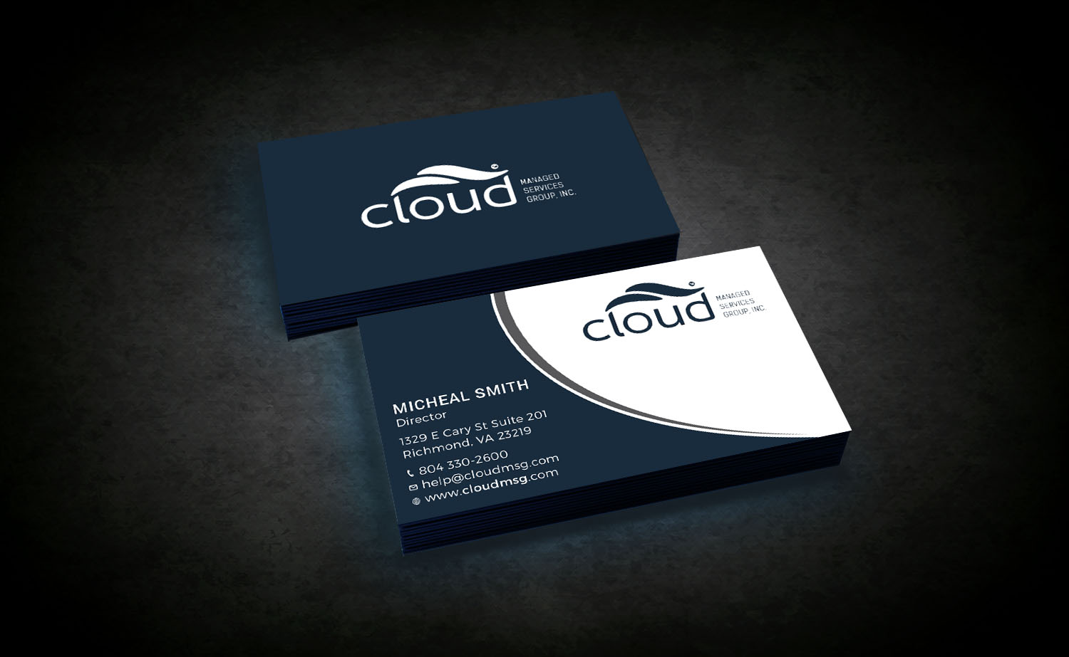 Design de Carte de Visite par Tripti Ranjan Gain pour Cloud Managed Services Group | Design #22144851