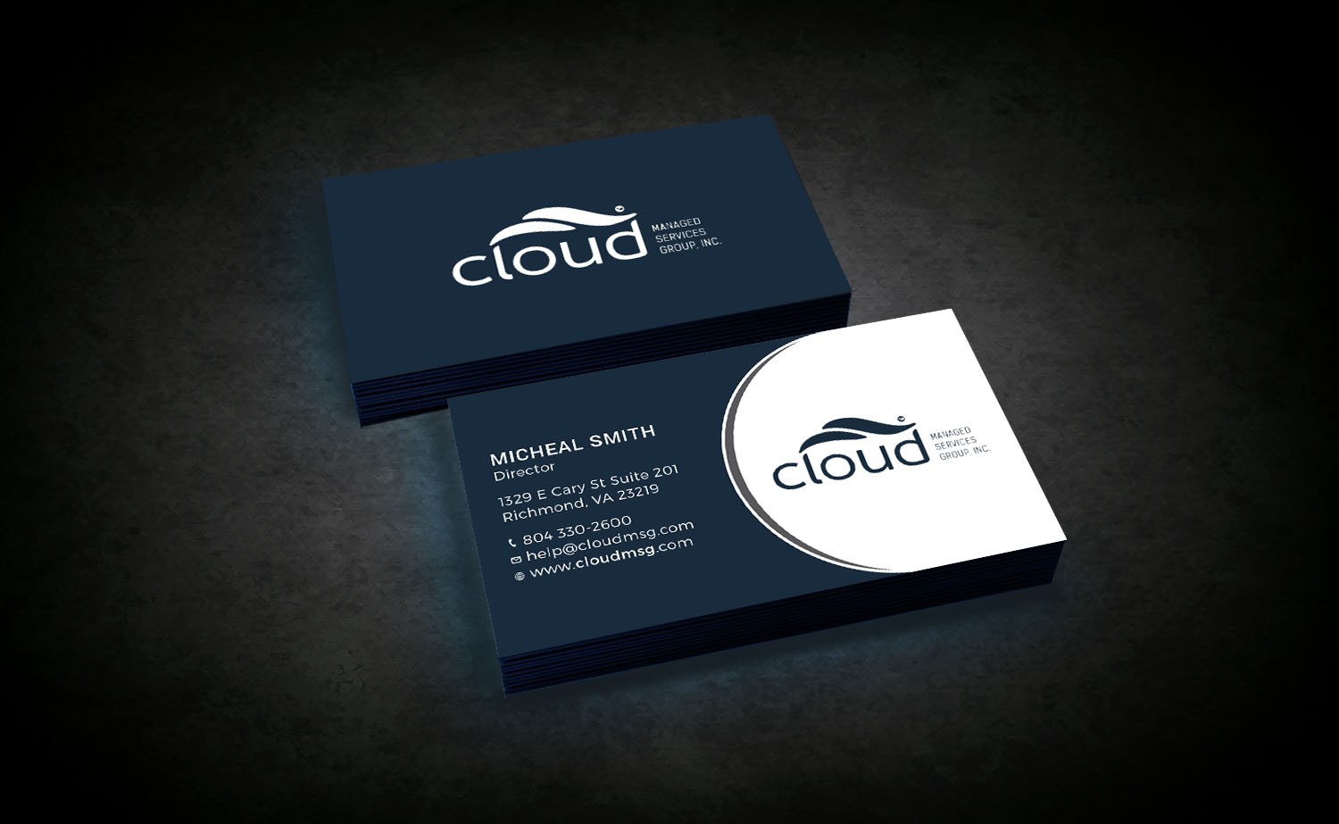 Design de Carte de Visite par Tripti Ranjan Gain pour Cloud Managed Services Group | Design #22144863