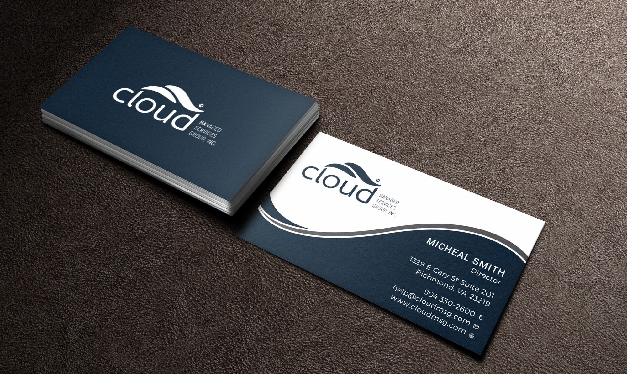 Design de Carte de Visite par Tripti Ranjan Gain pour Cloud Managed Services Group | Design #22144864