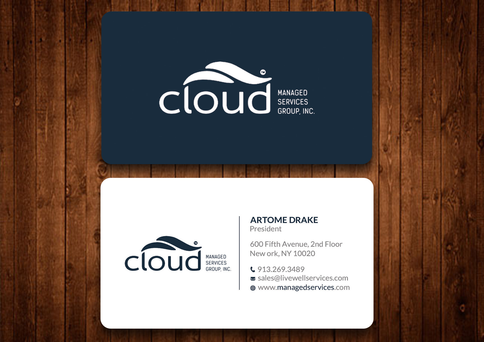 Design de Carte de Visite par Srabon55014 pour Cloud Managed Services Group | Design #22141474