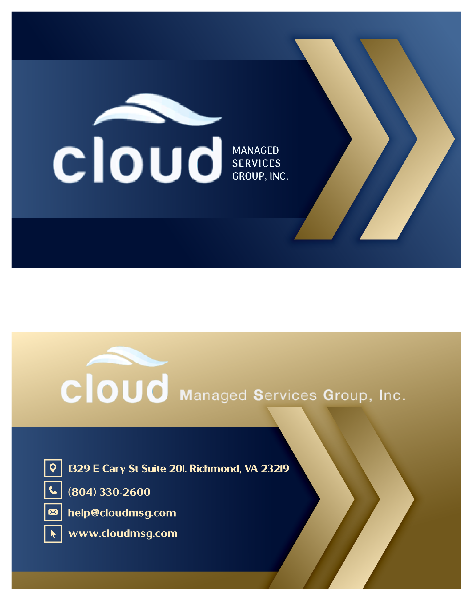 Business Card Design by nisarose for Cloud Managed Services Group | Design #22182817