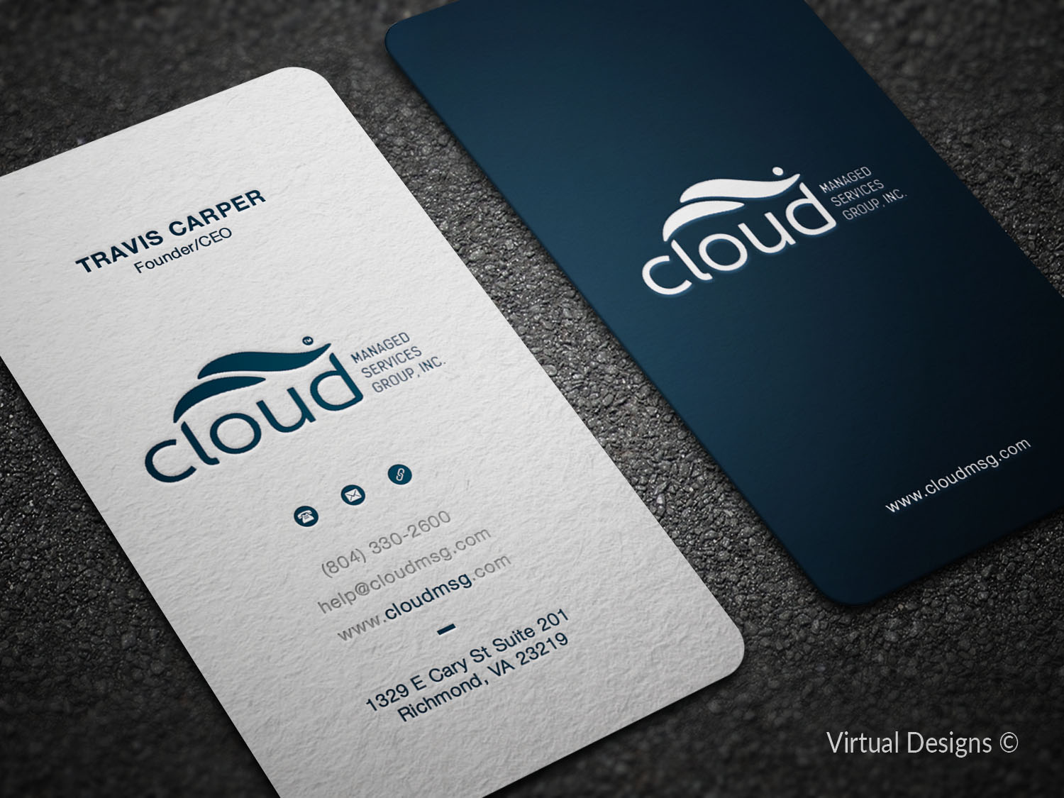 Design de Carte de Visite par SyncFuse™ Solutions pour Cloud Managed Services Group | Design #22143643