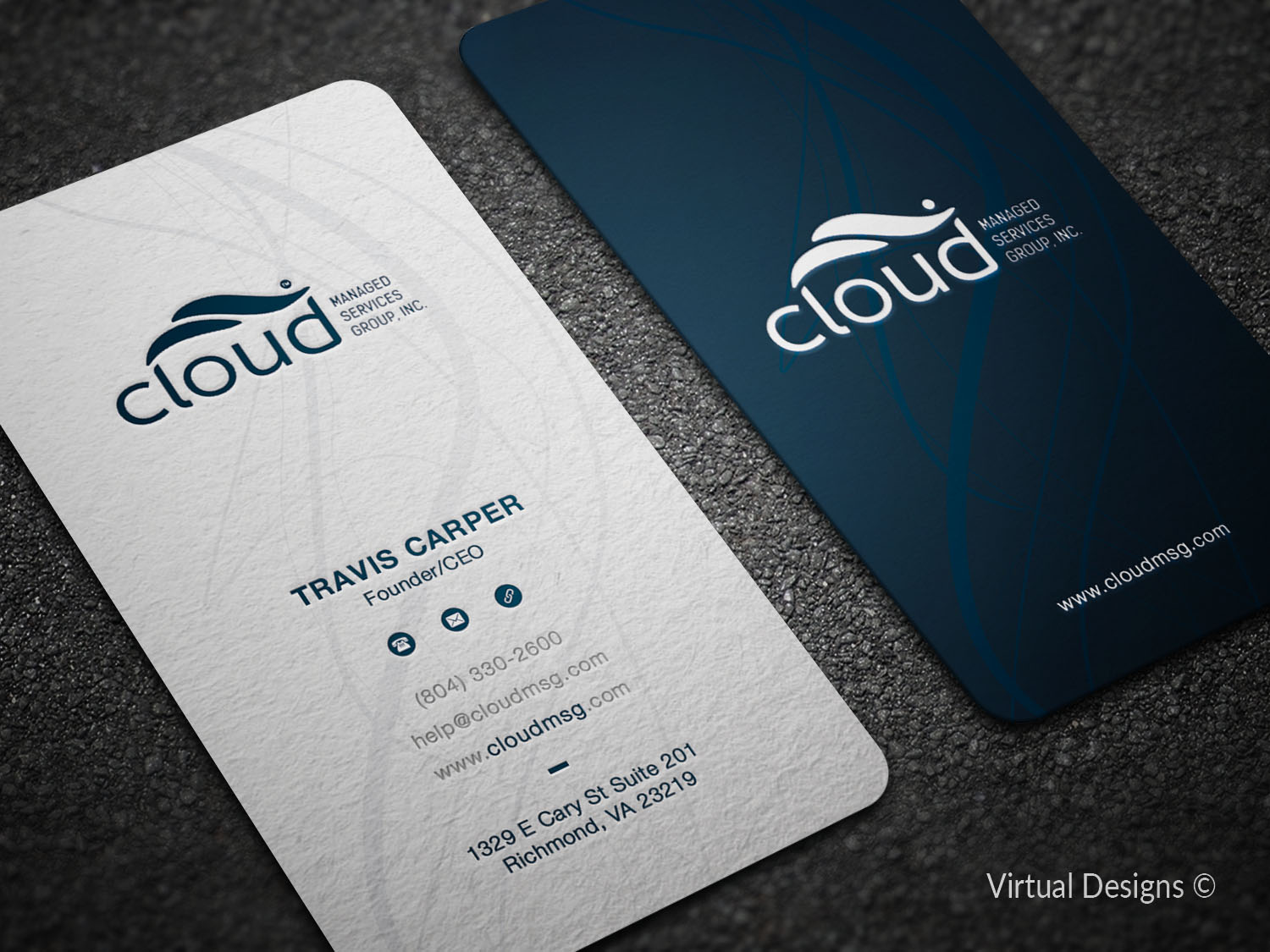 Design de Carte de Visite par SyncFuse™ Solutions pour Cloud Managed Services Group | Design #22143714