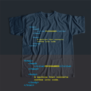 T-shirt Design by Joselito Miguel for Coder by Blood, Inc. | Design: #22189663