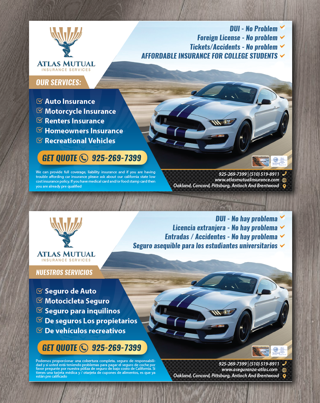 Flyer Design by alex989 for atlas mutual insurance services | Design #22153534