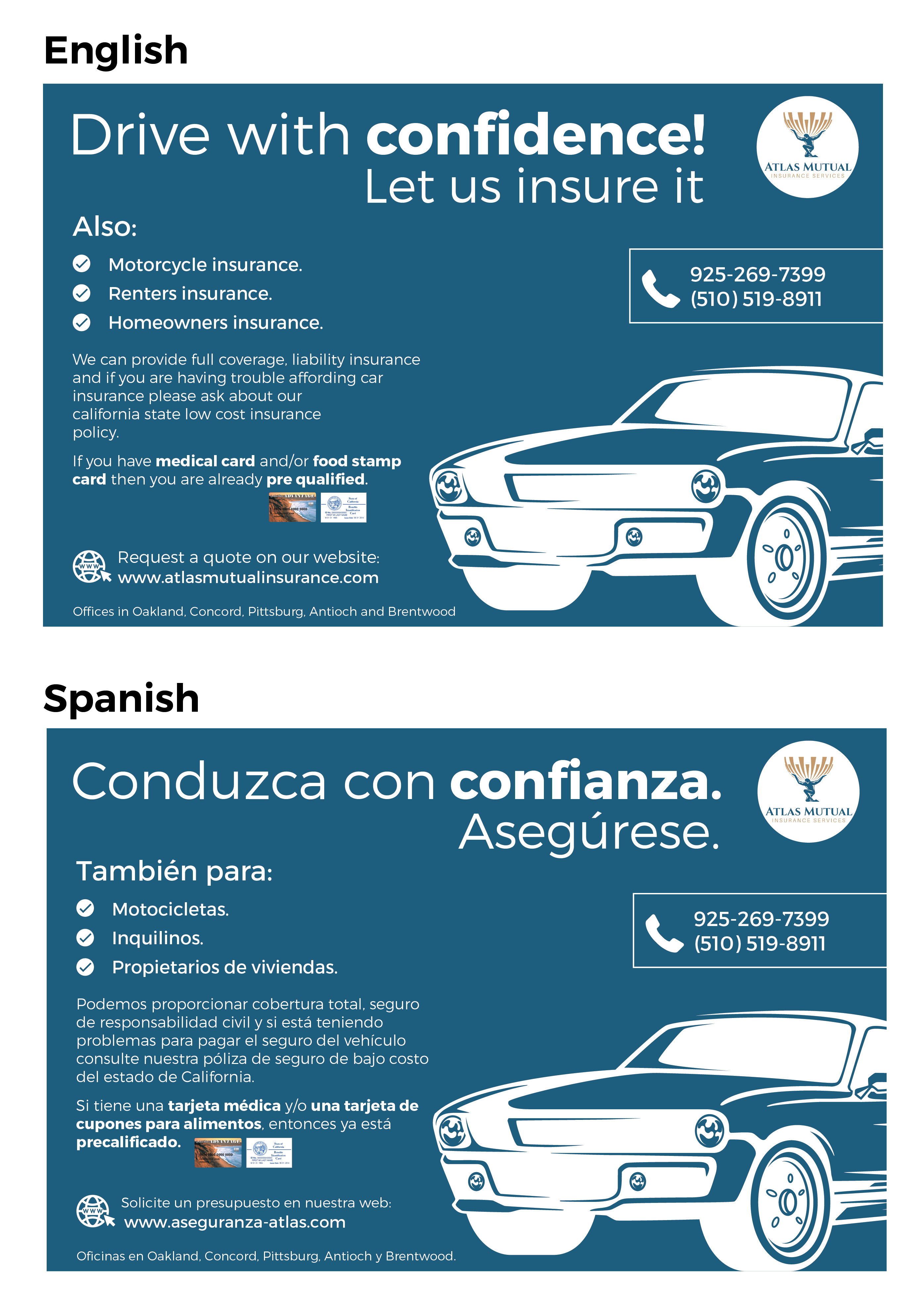 Design de Flyer par RolandoPaez pour atlas mutual insurance services | Design #22156612
