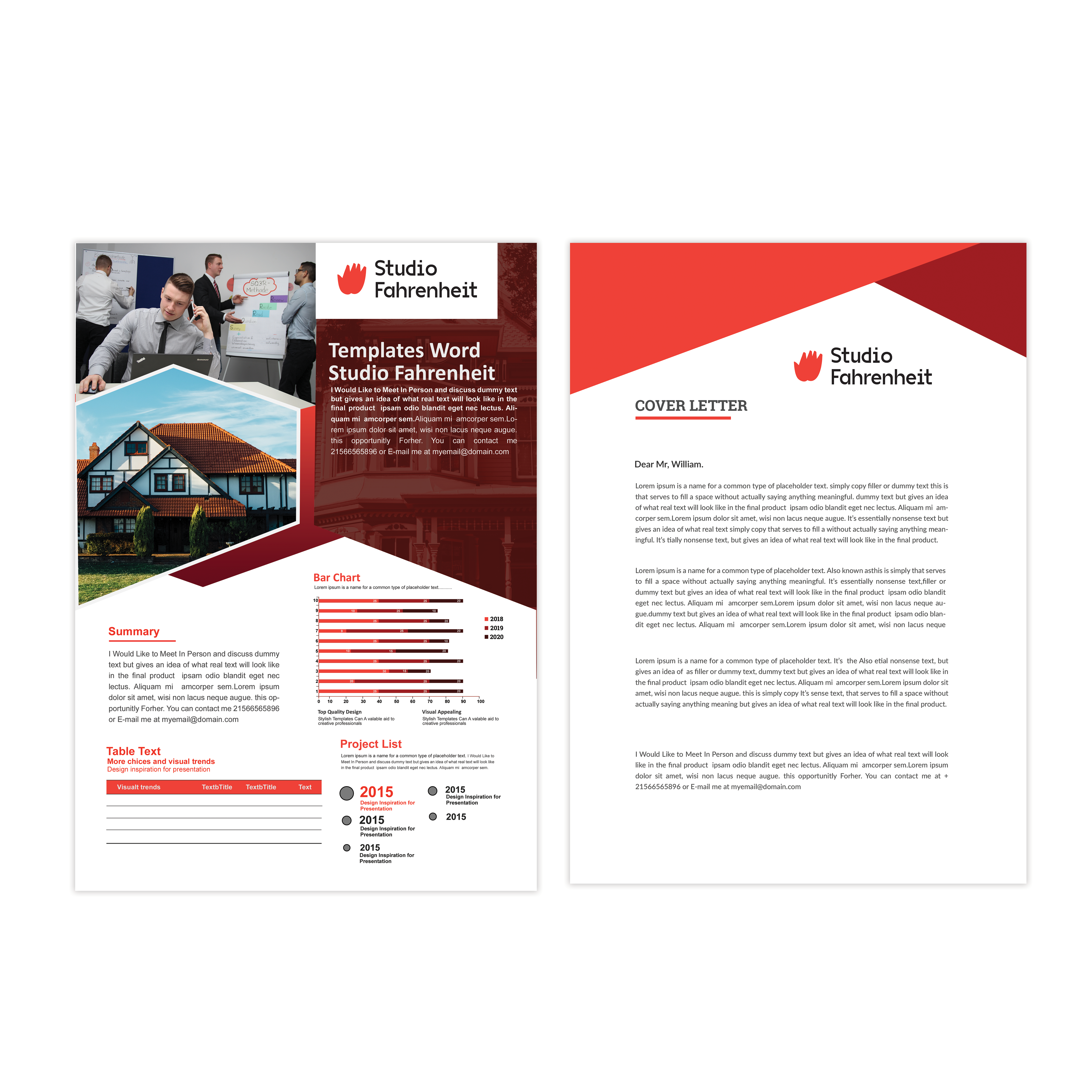 Word Template Design by Amir Hossain for this project | Design #22189187