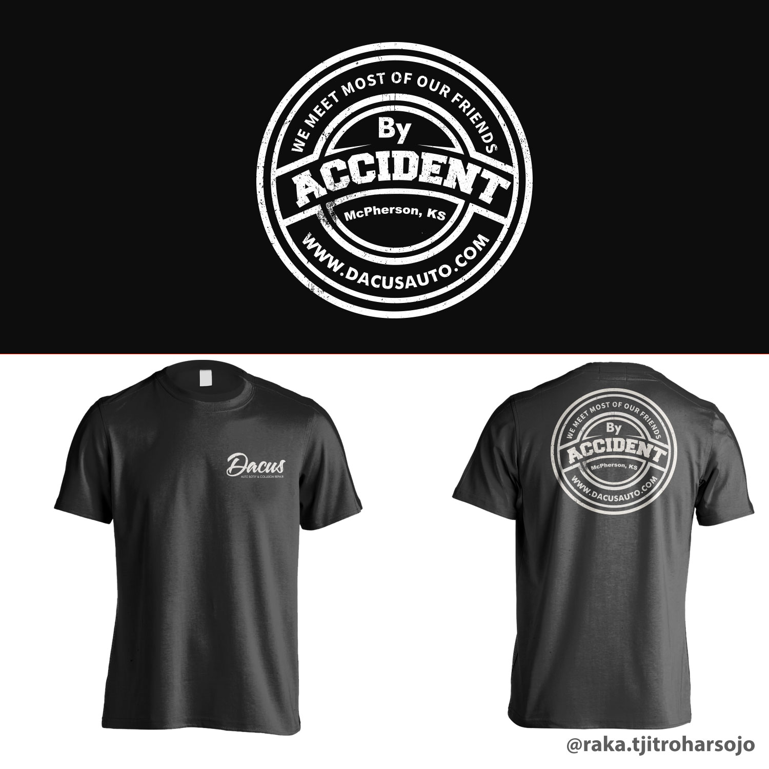T-shirt Design by Mozaikworld Studio for Dacus Auto Body and Collision Repair | Design #22155908