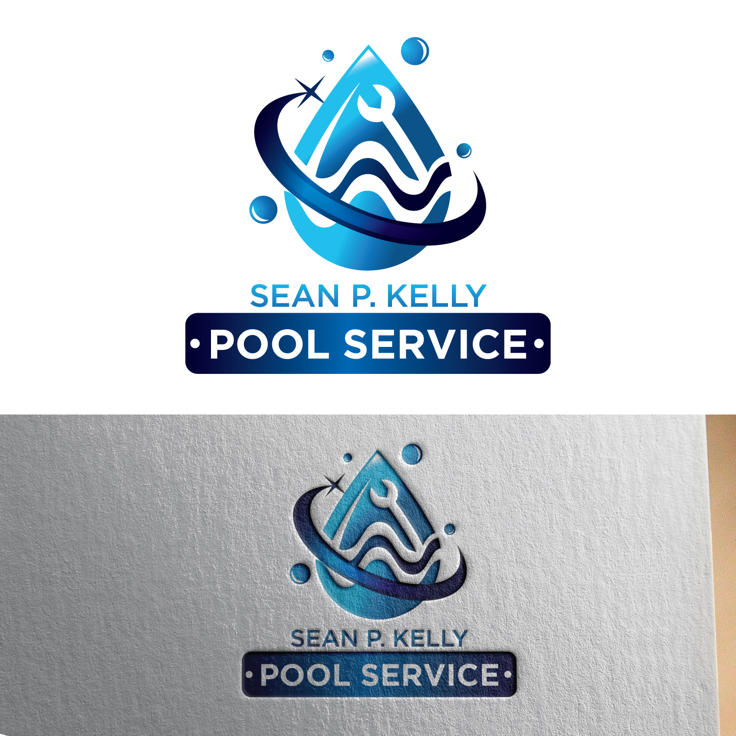 Logo Design by concepts for Sean P. Kelly Pool Service | Design #22160026