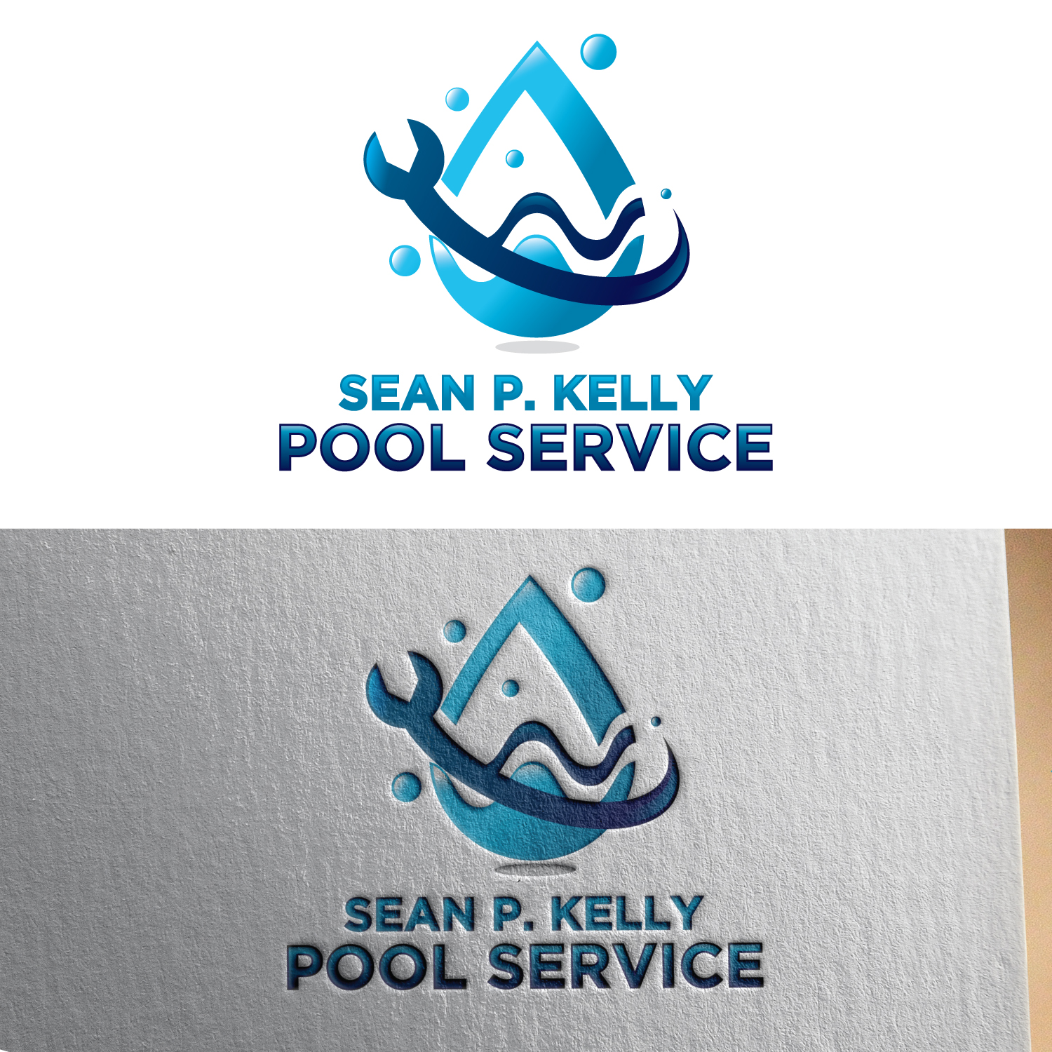 Logo Design by concepts for Sean P. Kelly Pool Service | Design #22160027