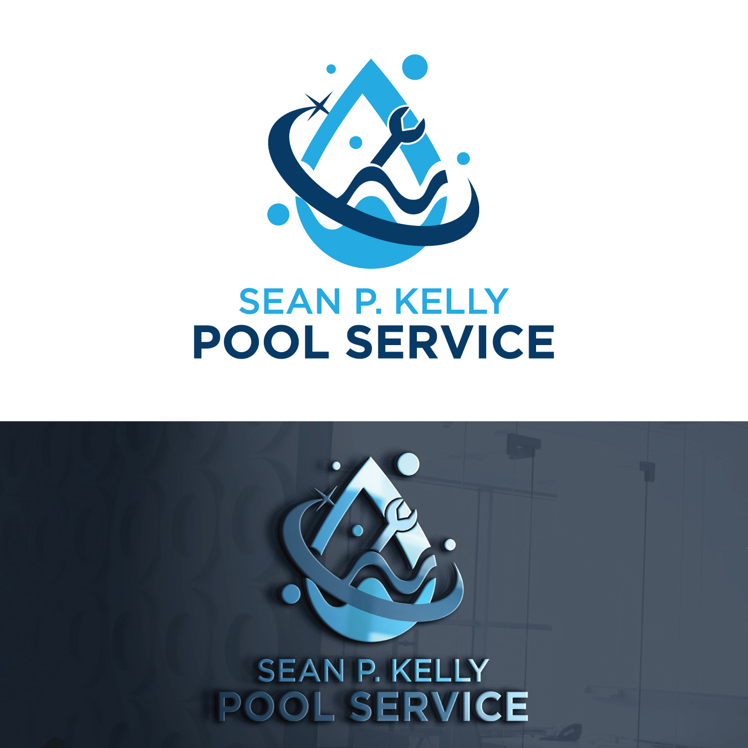 Logo Design by concepts for Sean P. Kelly Pool Service | Design #22160028