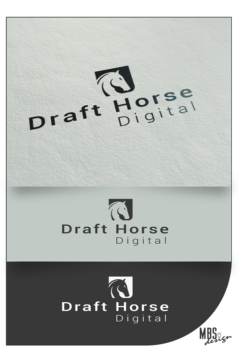 Logo Design by MBSdesign for Draft Horse Digital | Design #22149397