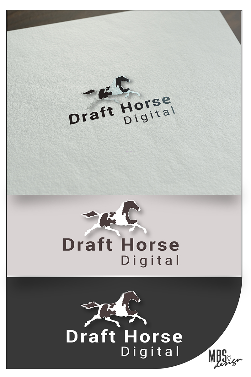 Logo Design by MBSdesign for Draft Horse Digital | Design #22154115