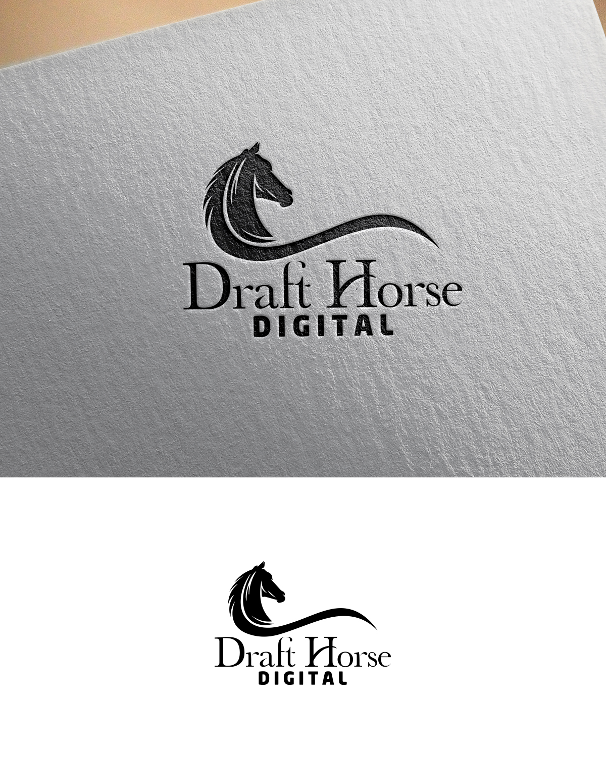 Logo Design by RedLine 3 for Draft Horse Digital | Design #22157335