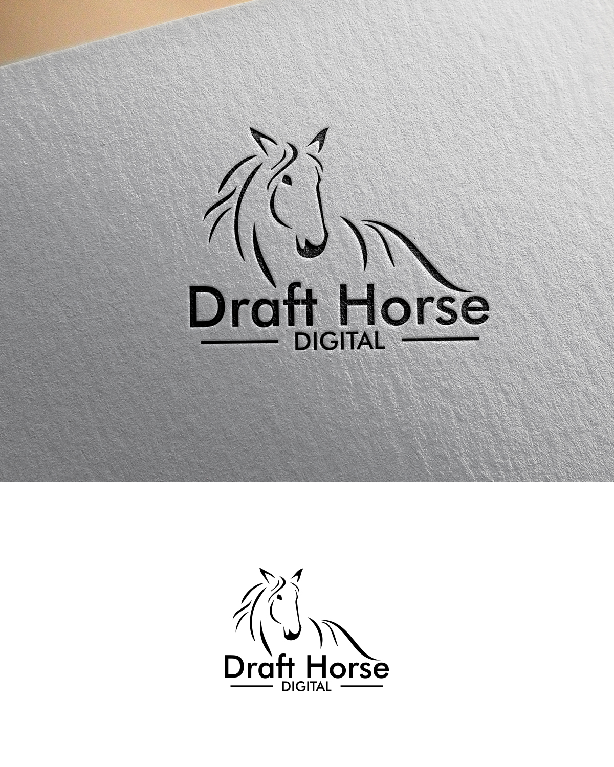 Logo Design by RedLine 3 for Draft Horse Digital | Design #22157359
