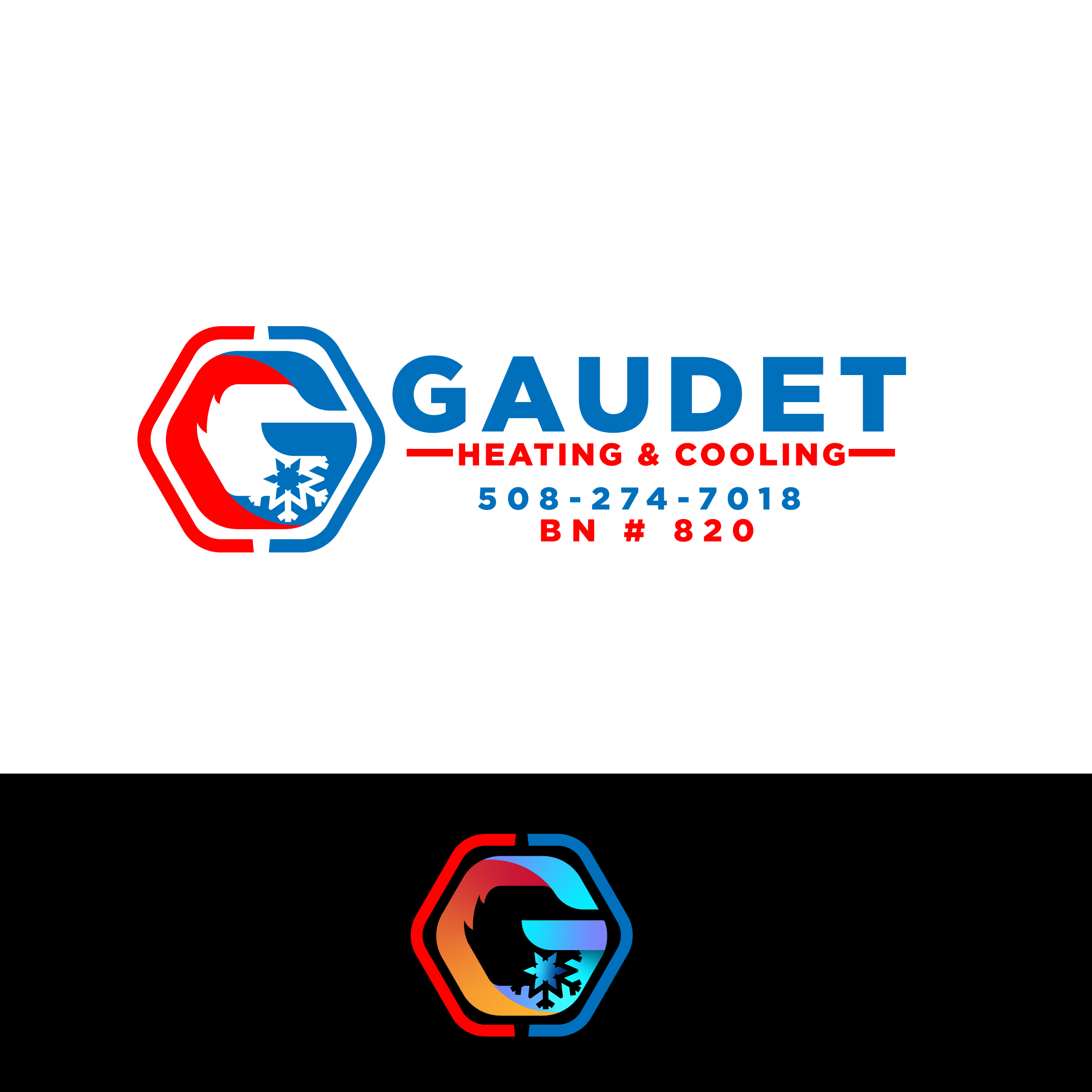 Logo-Design von Majestic Prints für Gaudet Heating and Cooling | Design #23515706