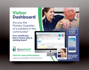 Post card selling a software for elderly visitor security | Postkarten-Design von rkailas