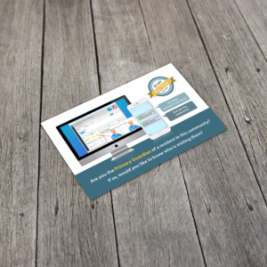 Post card selling a software for elderly visitor security | Postkarten-Design von GraphicsGuru