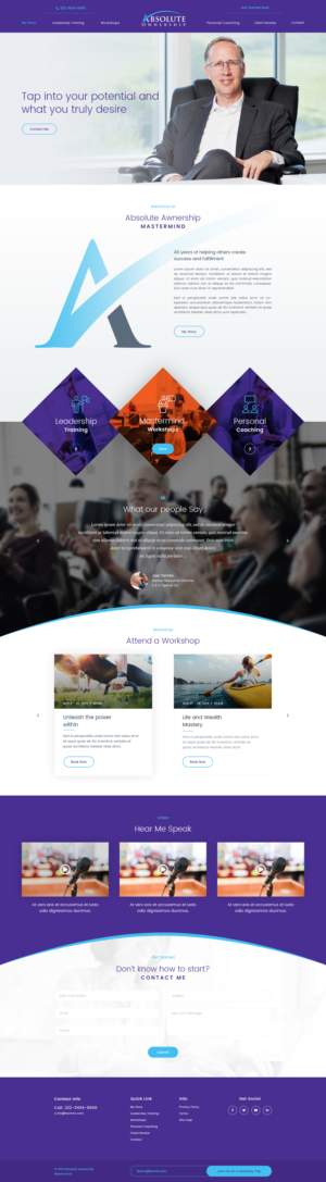 Absolute Ownership Leadership Mastermind Series Promotion | Web Design by Ved Web Services