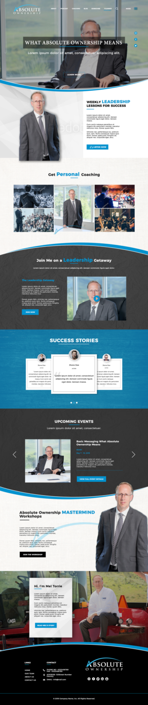 Absolute Ownership Leadership Mastermind Series Promotion | Web Design by OroojF