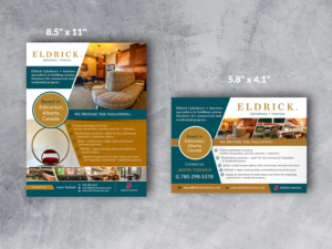 I need a 1 page flyer made & a smaller postcard version made for our custom upholstery and fu... | Diseño de Flyer por innovative earth