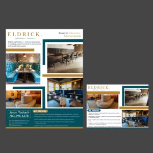 I need a 1 page flyer made & a smaller postcard version made for our custom upholstery and fu... | Diseño de Flyer por Schöpfer
