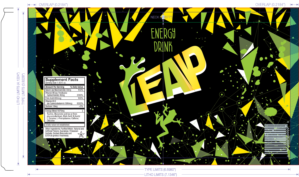 16 oz Energy Drink, Energy Shot, small Fridge wrap designs | Packaging Design by INGA DESIGN