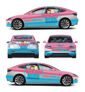 Tesla model 3 car Wrap Design for daycare in the Netherlands | Car Wrap-Design von Kira Graphics