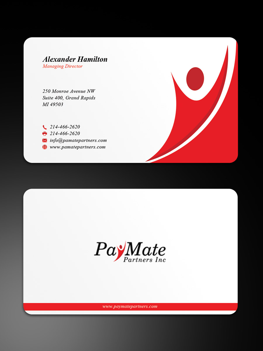 Business Card Design by Sandaruwan for PayMate Partners Inc | Design #22172549