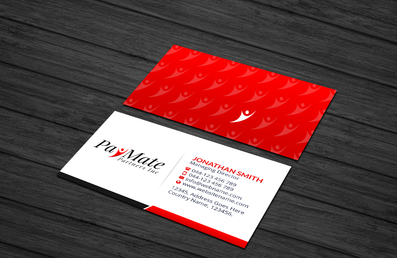 Business Card Design by Creations Box 2015 for PayMate Partners Inc | Design #22176836