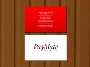 Visitenkarten-Design von Creations Box 2015 für PayMate Partners Inc | Design: #22179837