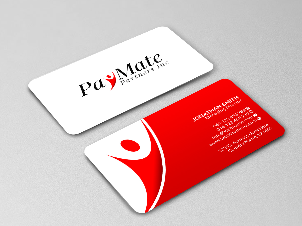 Business Card Design by Creations Box 2015 for PayMate Partners Inc | Design #22179843