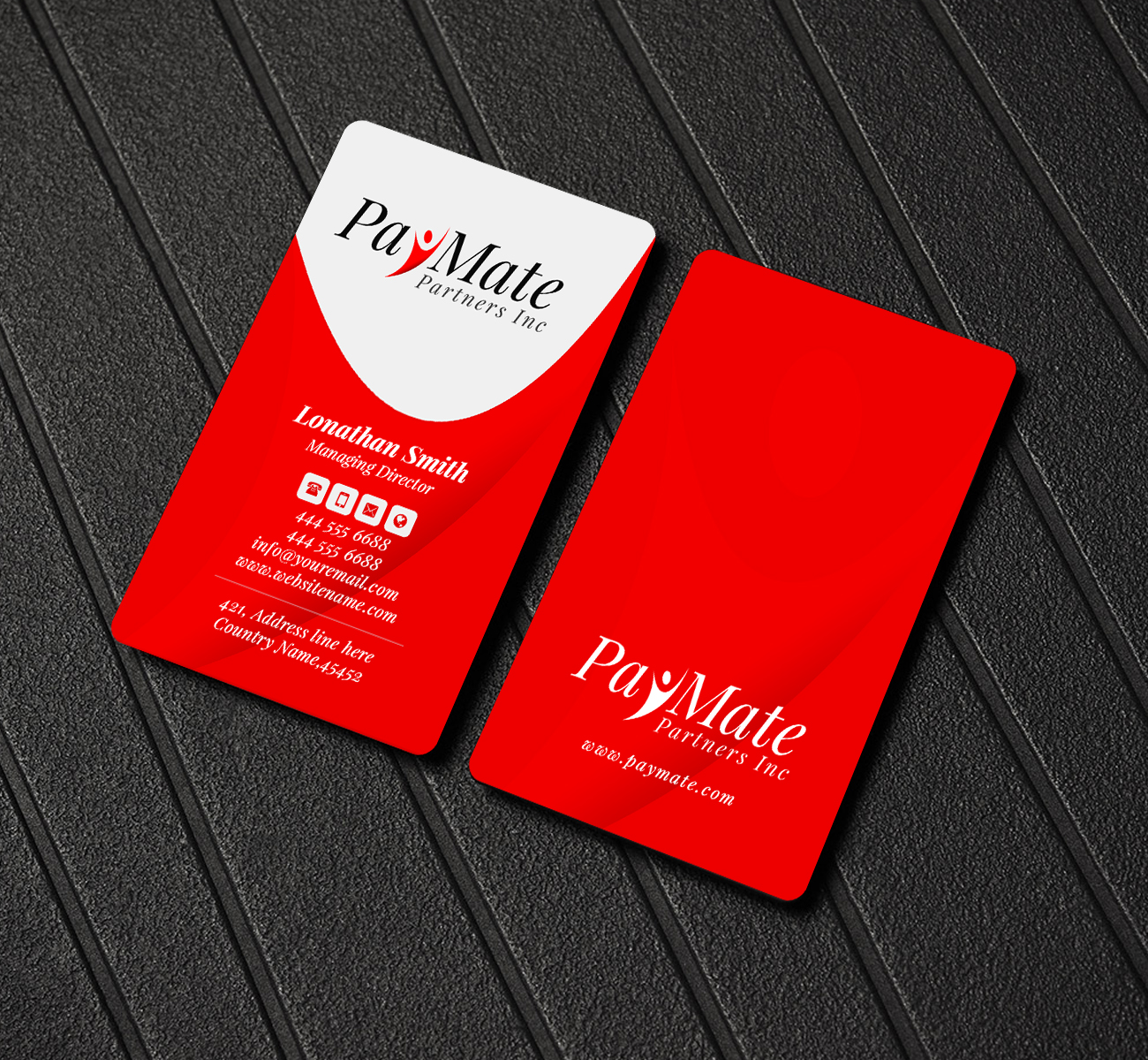 Business Card Design by Creations Box 2015 for PayMate Partners Inc | Design #22180140
