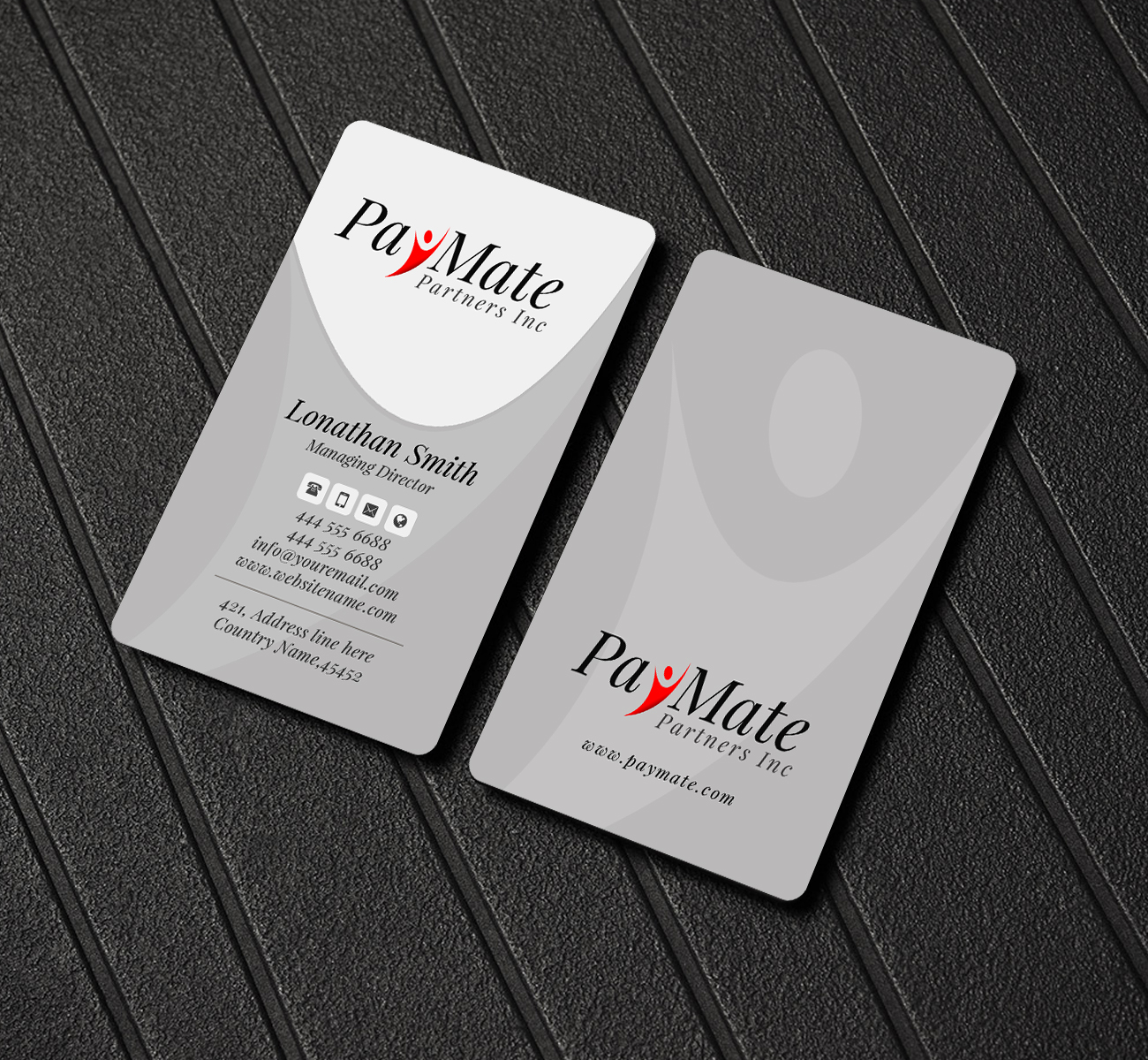 Business Card Design by Creations Box 2015 for PayMate Partners Inc | Design #22180235