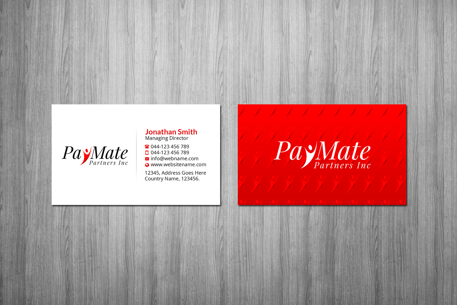 Business Card Design by Creations Box 2015 for PayMate Partners Inc | Design #22180258