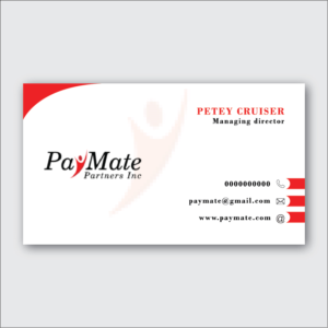 Visitenkarten-Design von fly  design für PayMate Partners Inc | Design: #22198624