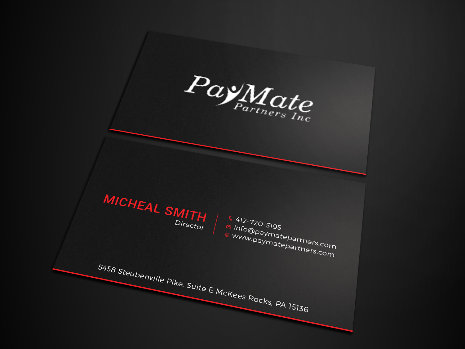 Business Card Design by Tripti Ranjan Gain for PayMate Partners Inc | Design #22183225