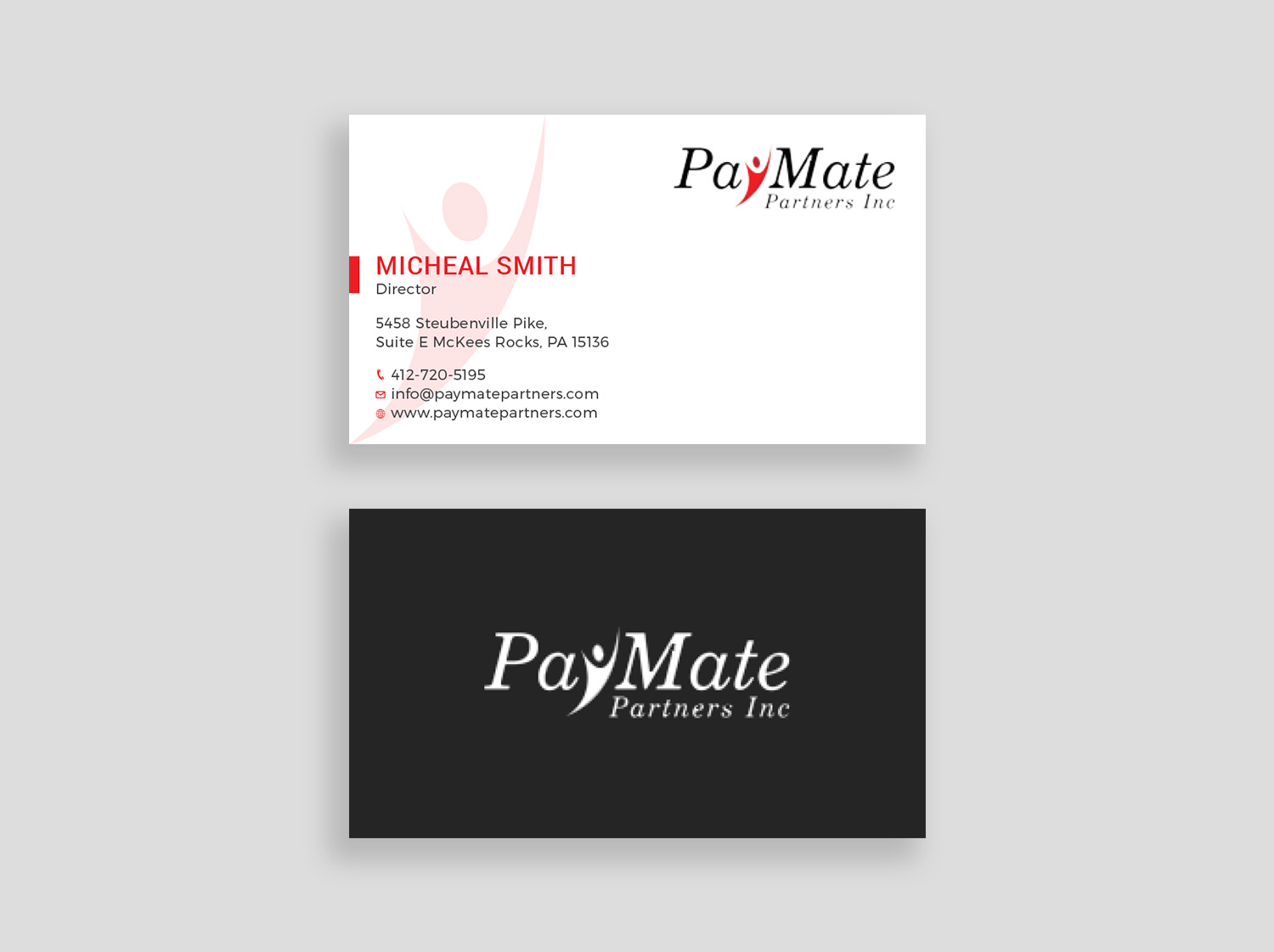 Business Card Design by Tripti Ranjan Gain for PayMate Partners Inc | Design #22183244