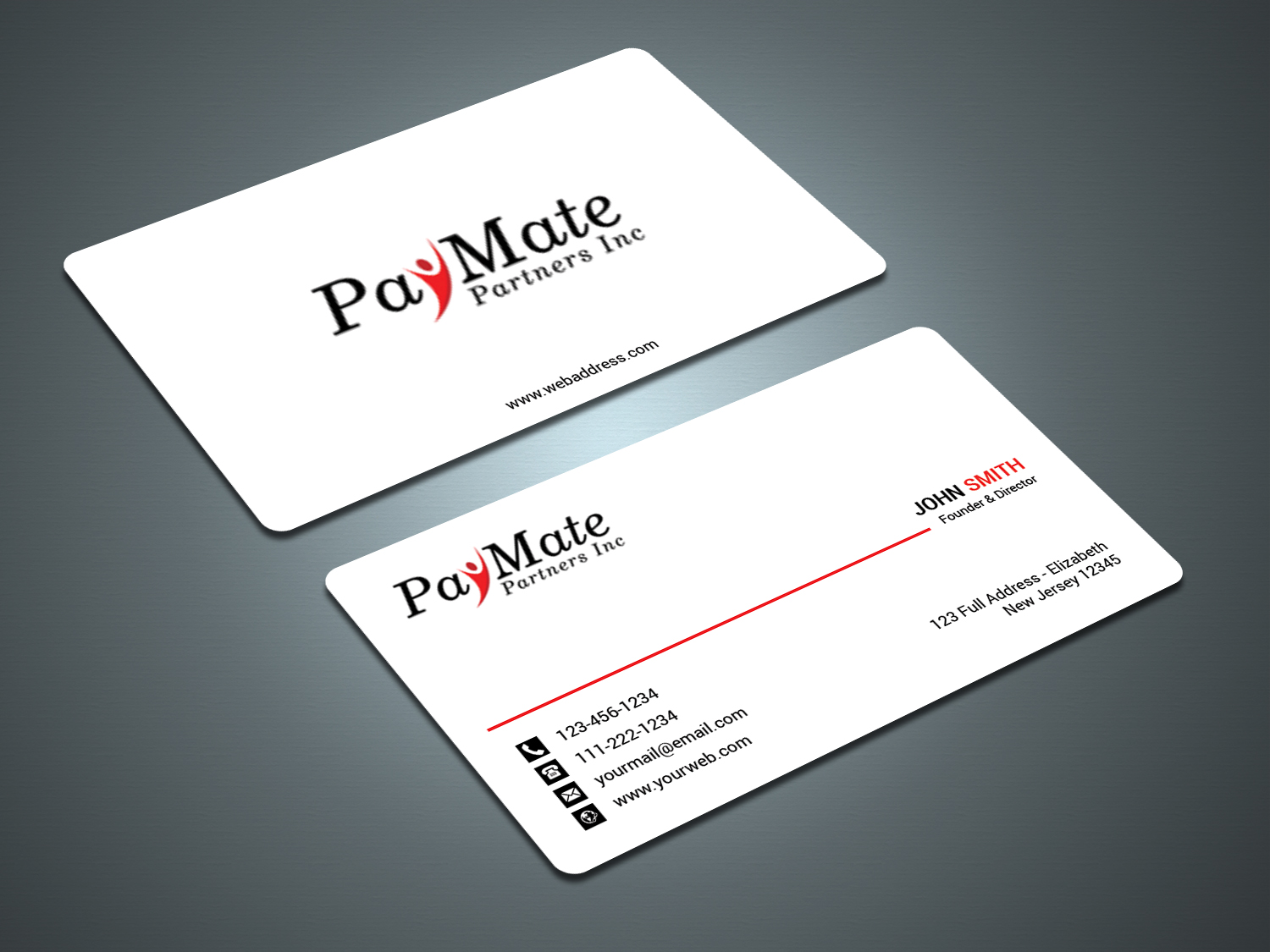 Business Card Design by zahidrabby.bigc for PayMate Partners Inc | Design #22172594