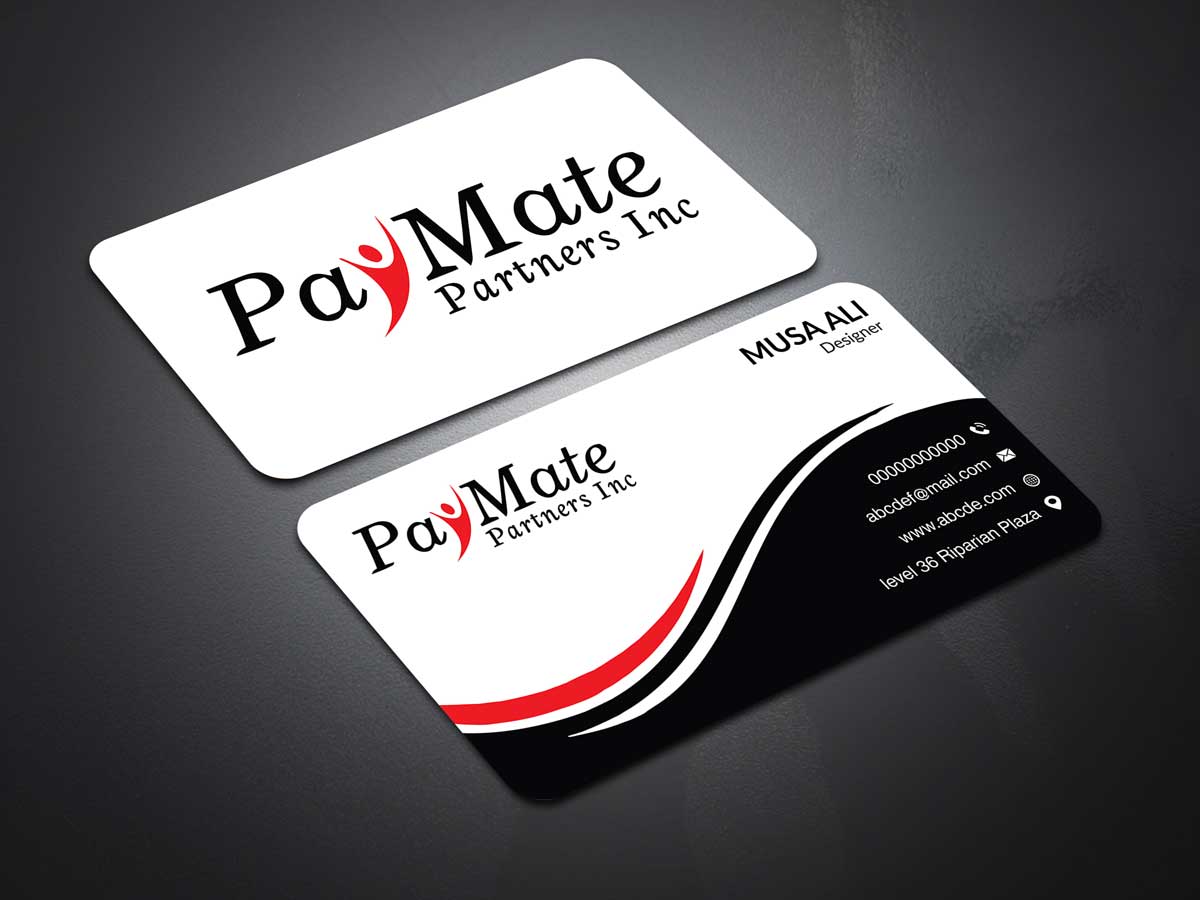 Business Card Design by Musa. A for PayMate Partners Inc | Design #22193355