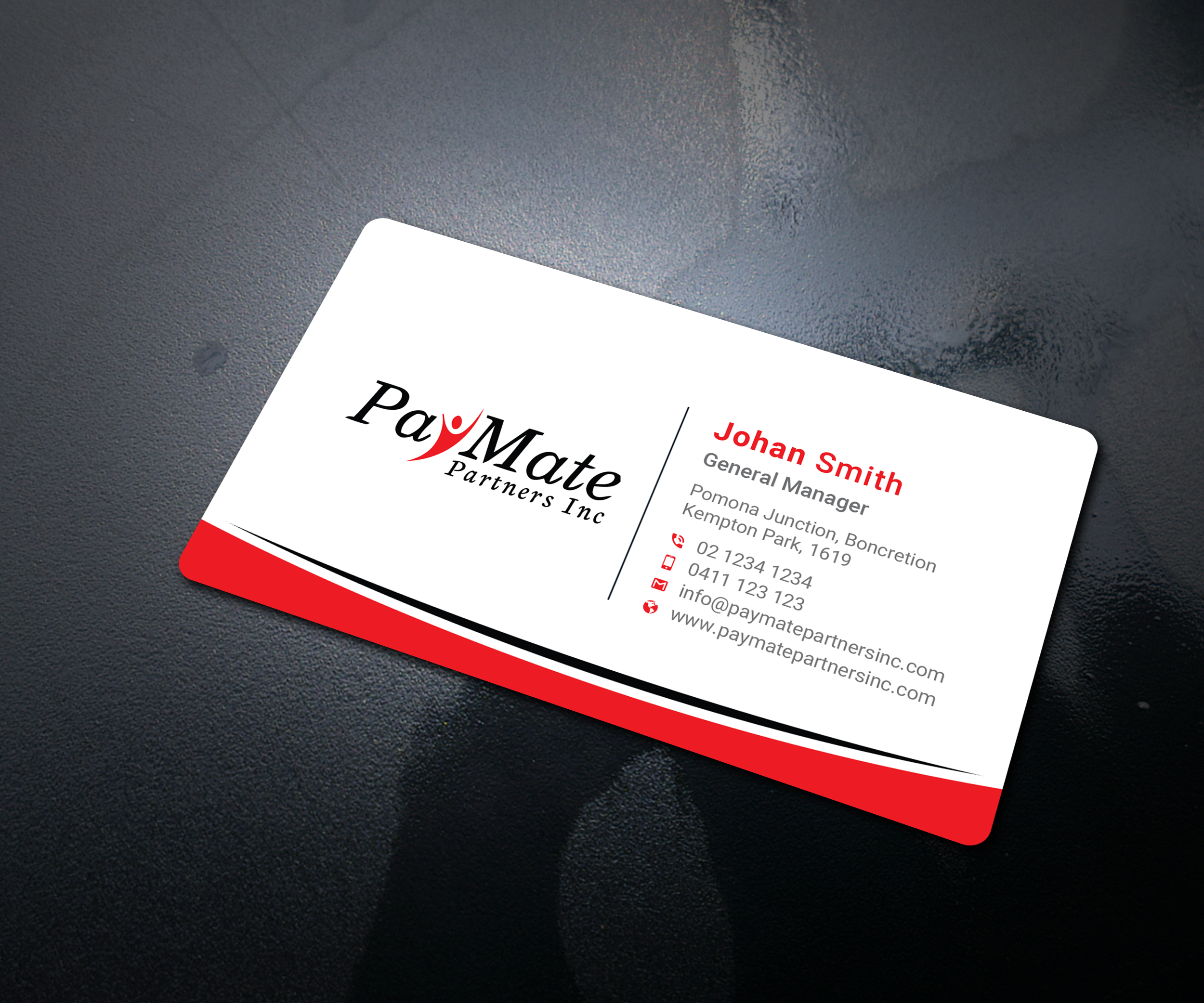 Business Card Design by Uttom 2 for PayMate Partners Inc | Design #22183277