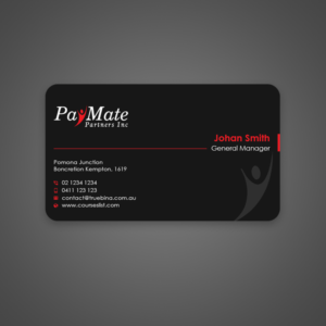Business Card Design by Uttom 2 for PayMate Partners Inc | Design: #22183286