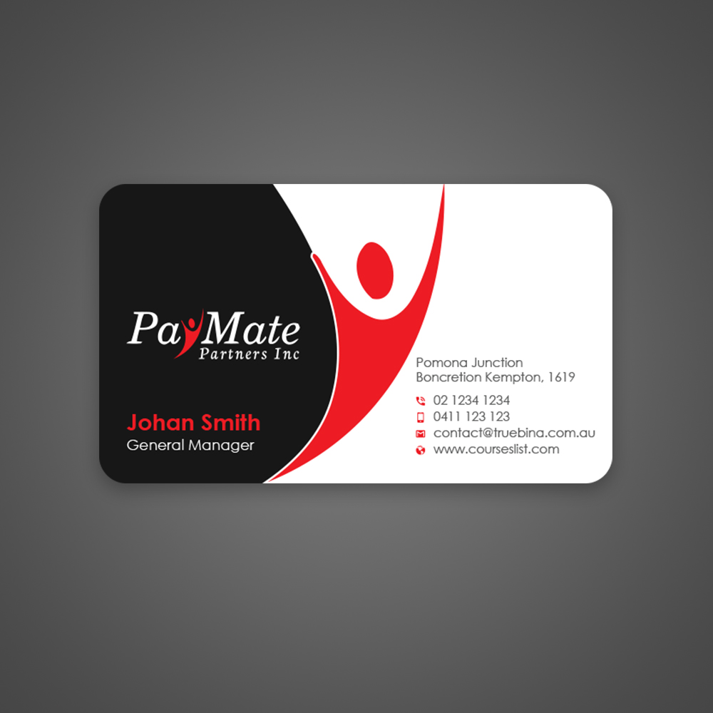 Business Card Design by Uttom 2 for PayMate Partners Inc | Design #22183287