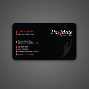 Business Card Design by Uttom 2 for PayMate Partners Inc | Design: #22183294