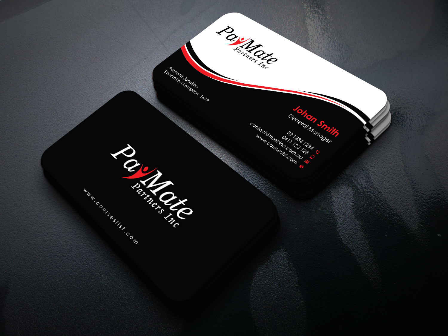 Business Card Design by Uttom 2 for PayMate Partners Inc | Design #22200011