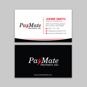 Business Card Design by Ekramul Hossen 2 for PayMate Partners Inc | Design: #22183364