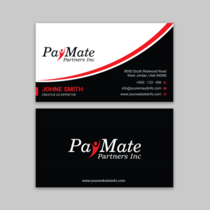 Business Card Design by Ekramul Hossen 2 for PayMate Partners Inc | Design: #22183391