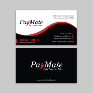 Business Card Design by Ekramul Hossen 2 for PayMate Partners Inc | Design: #22183400